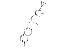 1-(5-cyclopropyl-1H-pyrazol-3-yl)-N-[(6-fluoroquinolin-2-yl)methyl]-N-methylmethanamine