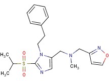 1-[2-(isopropylsulfonyl)-1-(2-phenylethyl)-1H-imidazol-5-yl]-N-(3-isoxazolylmethyl)-N-methylmethanamine