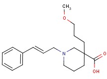 3-(3-methoxypropyl)-1-[(2E)-3-phenyl-2-propen-1-yl]-3-piperidinecarboxylic acid