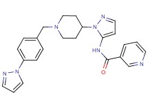 N-(1-{1-[4-(1H-pyrazol-1-yl)benzyl]-4-piperidinyl}-1H-pyrazol-5-yl)nicotinamide