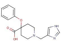 1-(1H-imidazol-4-ylmethyl)-4-phenoxypiperidine-4-carboxylic acid