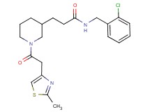 N-(2-chlorobenzyl)-3-{1-[(2-methyl-1,3-thiazol-4-yl)acetyl]-3-piperidinyl}propanamide