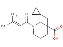 3-(cyclopropylmethyl)-1-(3-methyl-2-butenoyl)-3-piperidinecarboxylic acid