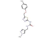 N-{5-[(4-methylphenoxy)methyl]-1,3,4-thiadiazol-2-yl}-N'-[(1-methyl-1H-pyrazol-4-yl)methyl]urea