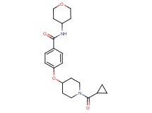 4-{[1-(cyclopropylcarbonyl)piperidin-4-yl]oxy}-N-(tetrahydro-2H-pyran-4-yl)benzamide