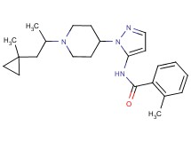 2-methyl-N-(1-{1-[1-methyl-2-(1-methylcyclopropyl)ethyl]-4-piperidinyl}-1H-pyrazol-5-yl)benzamide