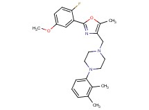 1-(2,3-dimethylphenyl)-4-{[2-(2-fluoro-5-methoxyphenyl)-5-methyl-1,3-oxazol-4-yl]methyl}piperazine