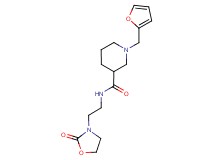 1-(2-furylmethyl)-N-[2-(2-oxo-1,3-oxazolidin-3-yl)ethyl]-3-piperidinecarboxamide