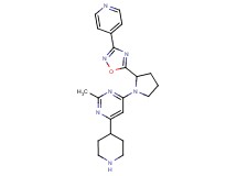 2-methyl-4-piperidin-4-yl-6-[2-(3-pyridin-4-yl-1,2,4-oxadiazol-5-yl)pyrrolidin-1-yl]pyrimidine