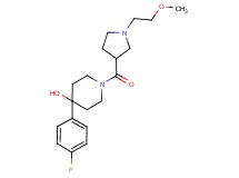 4-(4-fluorophenyl)-1-{[1-(2-methoxyethyl)pyrrolidin-3-yl]carbonyl}piperidin-4-ol
