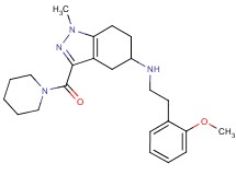 N-[2-(2-methoxyphenyl)ethyl]-1-methyl-3-(1-piperidinylcarbonyl)-4,5,6,7-tetrahydro-1H-indazol-5-amine