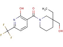 3-{[3-ethyl-3-(hydroxymethyl)-1-piperidinyl]carbonyl}-6-(trifluoromethyl)-2-pyridinol