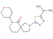 2-(5-isopropyl-1,3,4-thiadiazol-2-yl)-7-(tetrahydro-2H-pyran-4-yl)-2,7-diazaspiro[4.5]decan-6-one