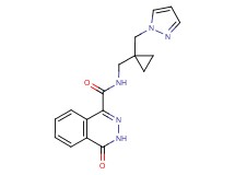 4-oxo-N-{[1-(1H-pyrazol-1-ylmethyl)cyclopropyl]methyl}-3,4-dihydrophthalazine-1-carboxamide