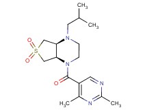 (4aS*,7aR*)-1-[(2,4-dimethyl-5-pyrimidinyl)carbonyl]-4-isobutyloctahydrothieno[3,4-b]pyrazine 6,6-dioxide