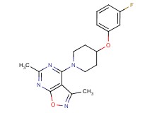 4-[4-(3-fluorophenoxy)-1-piperidinyl]-3,6-dimethylisoxazolo[5,4-d]pyrimidine