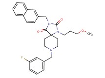 8-(3-fluorobenzyl)-1-(3-methoxypropyl)-3-(2-naphthylmethyl)-1,3,8-triazaspiro[4.5]decane-2,4-dione