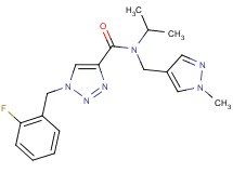 1-(2-fluorobenzyl)-N-isopropyl-N-[(1-methyl-1H-pyrazol-4-yl)methyl]-1H-1,2,3-triazole-4-carboxamide