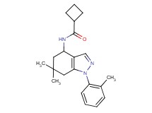 N-[6,6-dimethyl-1-(2-methylphenyl)-4,5,6,7-tetrahydro-1H-indazol-4-yl]cyclobutanecarboxamide