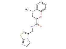 N-(5,6-dihydroimidazo[2,1-b][1,3]thiazol-3-ylmethyl)-4-methyl-3,4-dihydro-2H-1,4-benzoxazine-2-carboxamide