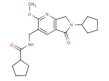 N-[(6-cyclopentyl-2-methoxy-5-oxo-6,7-dihydro-5H-pyrrolo[3,4-b]pyridin-3-yl)methyl]cyclopentanecarboxamide