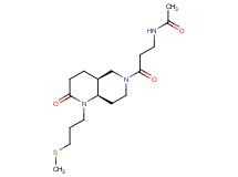 N-{3-[(4aS*,8aR*)-1-[3-(methylthio)propyl]-2-oxooctahydro-1,6-naphthyridin-6(2H)-yl]-3-oxopropyl}acetamide