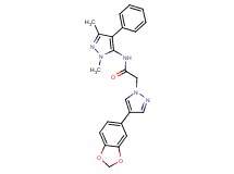 2-[4-(1,3-benzodioxol-5-yl)-1H-pyrazol-1-yl]-N-(1,3-dimethyl-4-phenyl-1H-pyrazol-5-yl)acetamide