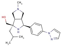 {(1R*,3S*,3aS*,6aR*)-1-isobutyl-5-methyl-3-[4-(1H-pyrazol-1-yl)phenyl]octahydropyrrolo[3,4-c]pyrrol-1-yl}methanol