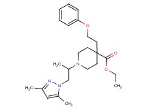 ethyl 1-[2-(3,5-dimethyl-1H-pyrazol-1-yl)-1-methylethyl]-4-(2-phenoxyethyl)-4-piperidinecarboxylate
