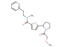 5-[1-(methoxyacetyl)-2-pyrrolidinyl]-N-methyl-N-[2-(2-pyridinyl)ethyl]-2-thiophenecarboxamide