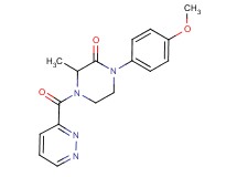 1-(4-methoxyphenyl)-3-methyl-4-(3-pyridazinylcarbonyl)-2-piperazinone
