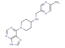 N-[(5-methylpyrazin-2-yl)methyl]-1-(9H-purin-6-yl)piperidin-4-amine