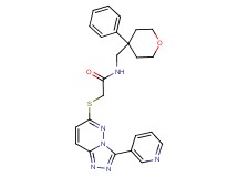 N-[(4-phenyltetrahydro-2H-pyran-4-yl)methyl]-2-{[3-(3-pyridinyl)[1,2,4]triazolo[4,3-b]pyridazin-6-yl]thio}acetamide