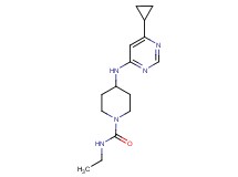 4-[(6-cyclopropylpyrimidin-4-yl)amino]-N-ethylpiperidine-1-carboxamide