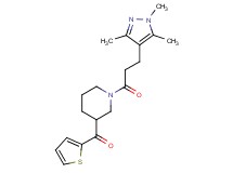 2-thienyl{1-[3-(1,3,5-trimethyl-1H-pyrazol-4-yl)propanoyl]-3-piperidinyl}methanone