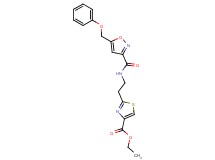 ethyl 2-[2-({[5-(phenoxymethyl)-3-isoxazolyl]carbonyl}amino)ethyl]-1,3-thiazole-4-carboxylate