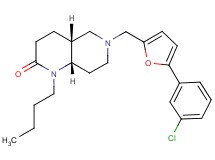 (4aR*,8aS*)-1-butyl-6-{[5-(3-chlorophenyl)-2-furyl]methyl}octahydro-1,6-naphthyridin-2(1H)-one
