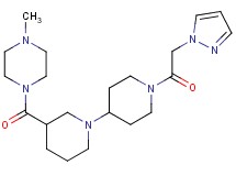 3-[(4-methylpiperazin-1-yl)carbonyl]-1'-(1H-pyrazol-1-ylacetyl)-1,4'-bipiperidine