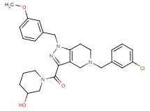 1-{[5-(3-chlorobenzyl)-1-(3-methoxybenzyl)-4,5,6,7-tetrahydro-1H-pyrazolo[4,3-c]pyridin-3-yl]carbonyl}-3-piperidinol
