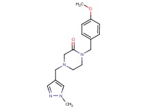 1-(4-methoxybenzyl)-4-[(1-methyl-1H-pyrazol-4-yl)methyl]-2-piperazinone
