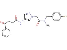N-(1-{2-[(4-fluorobenzyl)(methyl)amino]-2-oxoethyl}-1H-pyrazol-4-yl)-4-oxo-4-phenylbutanamide
