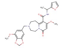 N-[1-(2-furyl)ethyl]-9-methoxy-3-[(7-methoxy-1,3-benzodioxol-5-yl)methyl]-7-oxo-1,2,3,4,5,7-hexahydropyrido[1,2-d][1,4]diazepine-10-carboxamide