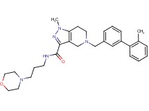 1-methyl-5-[(2'-methyl-3-biphenylyl)methyl]-N-[3-(4-morpholinyl)propyl]-4,5,6,7-tetrahydro-1H-pyrazolo[4,3-c]pyridine-3-carboxamide