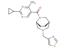 (1S*,5R*)-6-[(2-cyclopropyl-4-methylpyrimidin-5-yl)carbonyl]-3-(1,3-thiazol-4-ylmethyl)-3,6-diazabicyclo[3.2.2]nonane