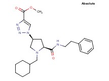 methyl 1-((3S,5S)-1-(cyclohexylmethyl)-5-{[(2-phenylethyl)amino]carbonyl}-3-pyrrolidinyl)-1H-1,2,3-triazole-4-carboxylate