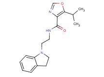 N-[2-(2,3-dihydro-1H-indol-1-yl)ethyl]-5-isopropyl-1,3-oxazole-4-carboxamide
