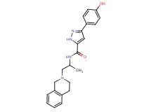 N-[2-(3,4-dihydro-2(1H)-isoquinolinyl)-1-methylethyl]-3-(4-hydroxyphenyl)-1H-pyrazole-5-carboxamide