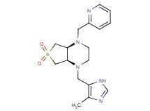 (4aS*,7aR*)-1-[(4-methyl-1H-imidazol-5-yl)methyl]-4-(2-pyridinylmethyl)octahydrothieno[3,4-b]pyrazine 6,6-dioxide