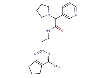 N-[2-(4-methyl-6,7-dihydro-5H-cyclopenta[d]pyrimidin-2-yl)ethyl]-2-(3-pyridinyl)-2-(1-pyrrolidinyl)acetamide