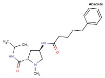 (4R)-N-isopropyl-1-methyl-4-[(5-phenylpentanoyl)amino]-L-prolinamide